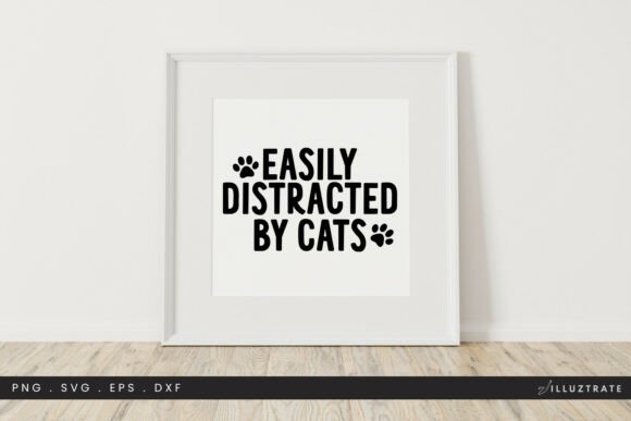 Distracted by Cats SVG Clipart