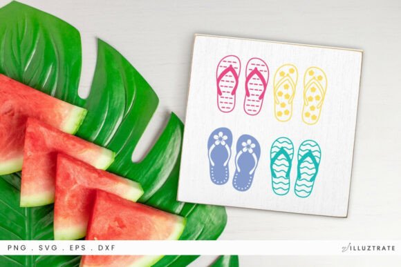 Flip Flops Duplicate SVG Clipart