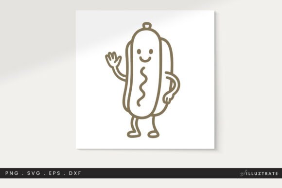 Hot Dog SVG Cut File Clipart PNG