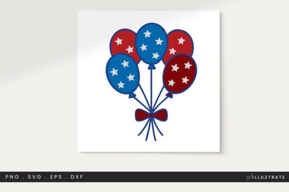 Patriotic Balloons SVG Clipart