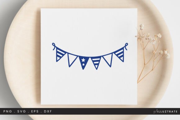 Patriotic Bunting SVG Clipart