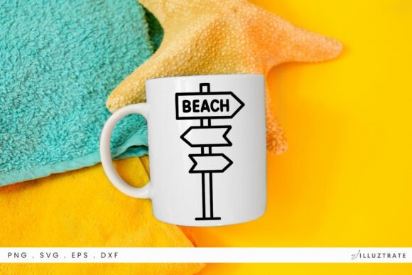 Sign Post for Beach SVG Clipart